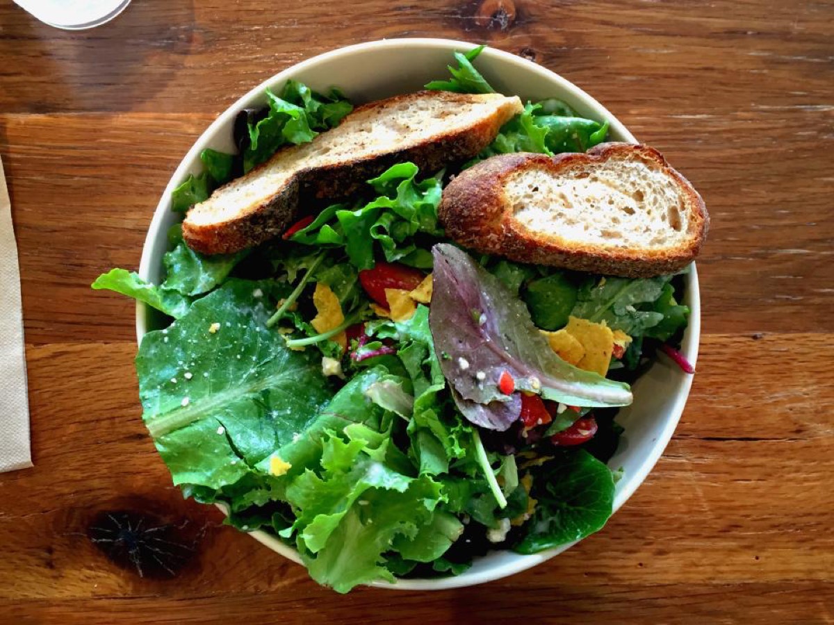 Fresh vegetables and a healthy prepared meal
