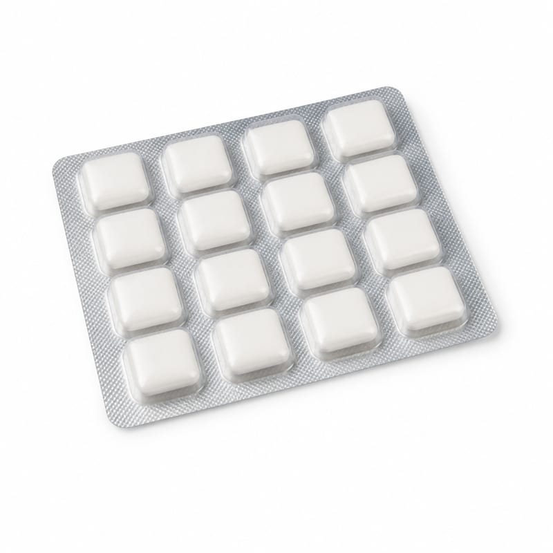 Unbranded blister of nicotine replacement gum