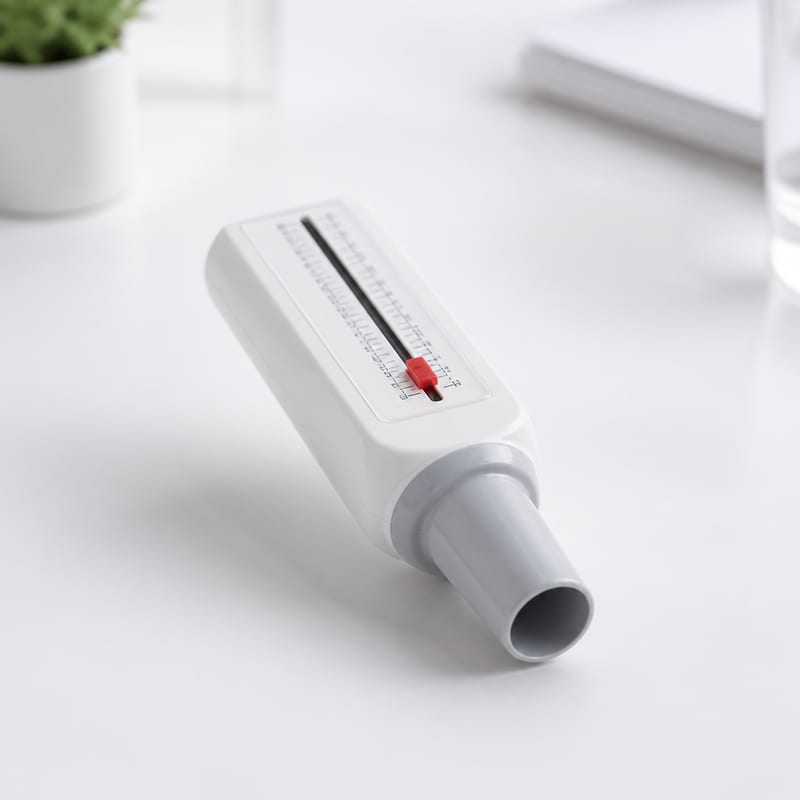 Unbranded peak flow meter for asthma review